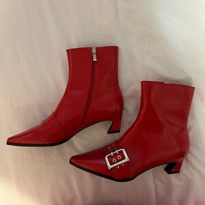 Red Boots with a little heel